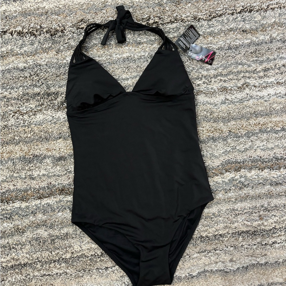 Bras N Things Black One Piece Swimwear Sz 10 NWT | Bras N Things One Piece Black - Picture 3 of 14